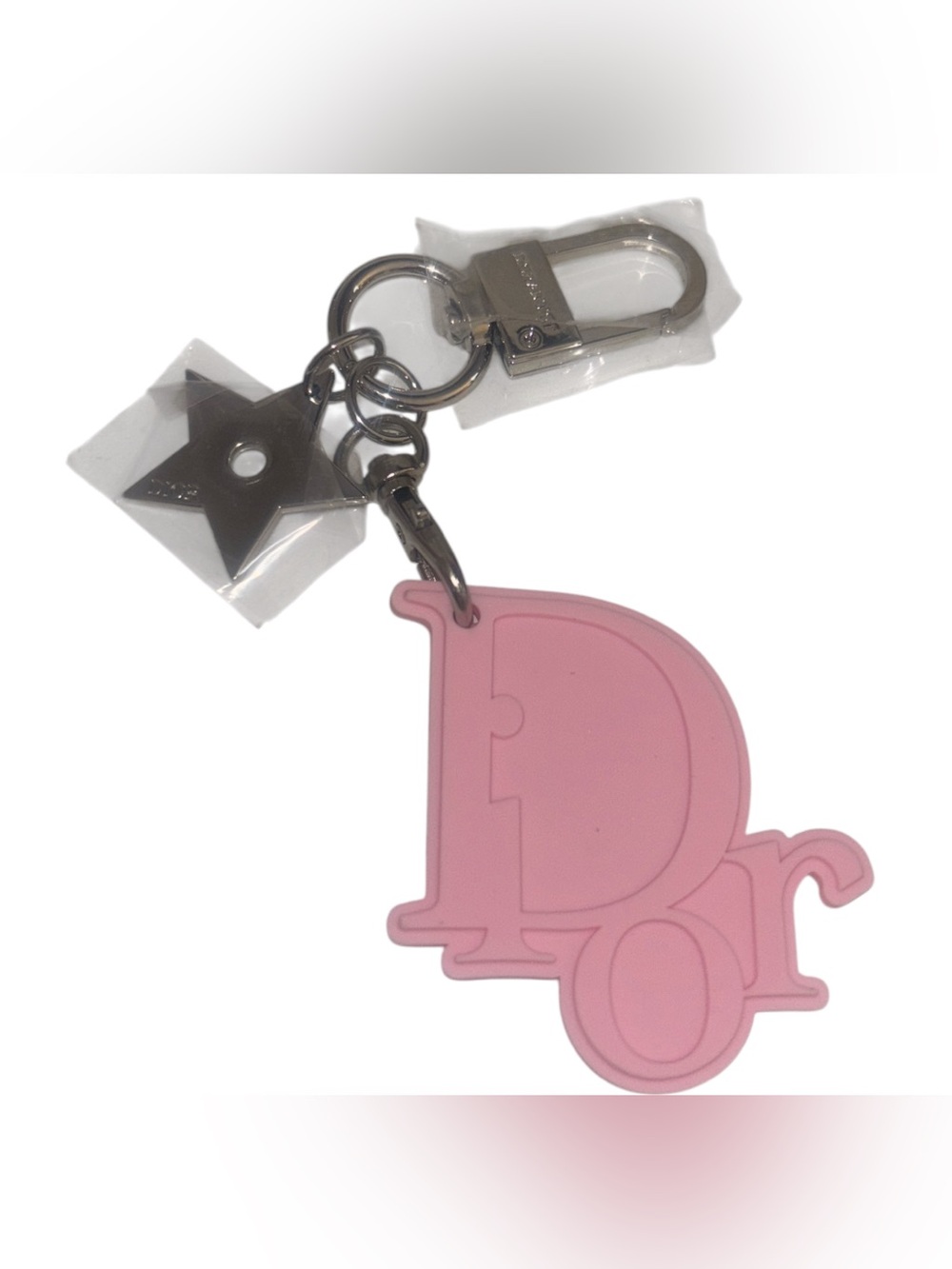 GWP Scented Dior Beauty Addict Rose Glow Pink Rubber Keychain Bag Charms